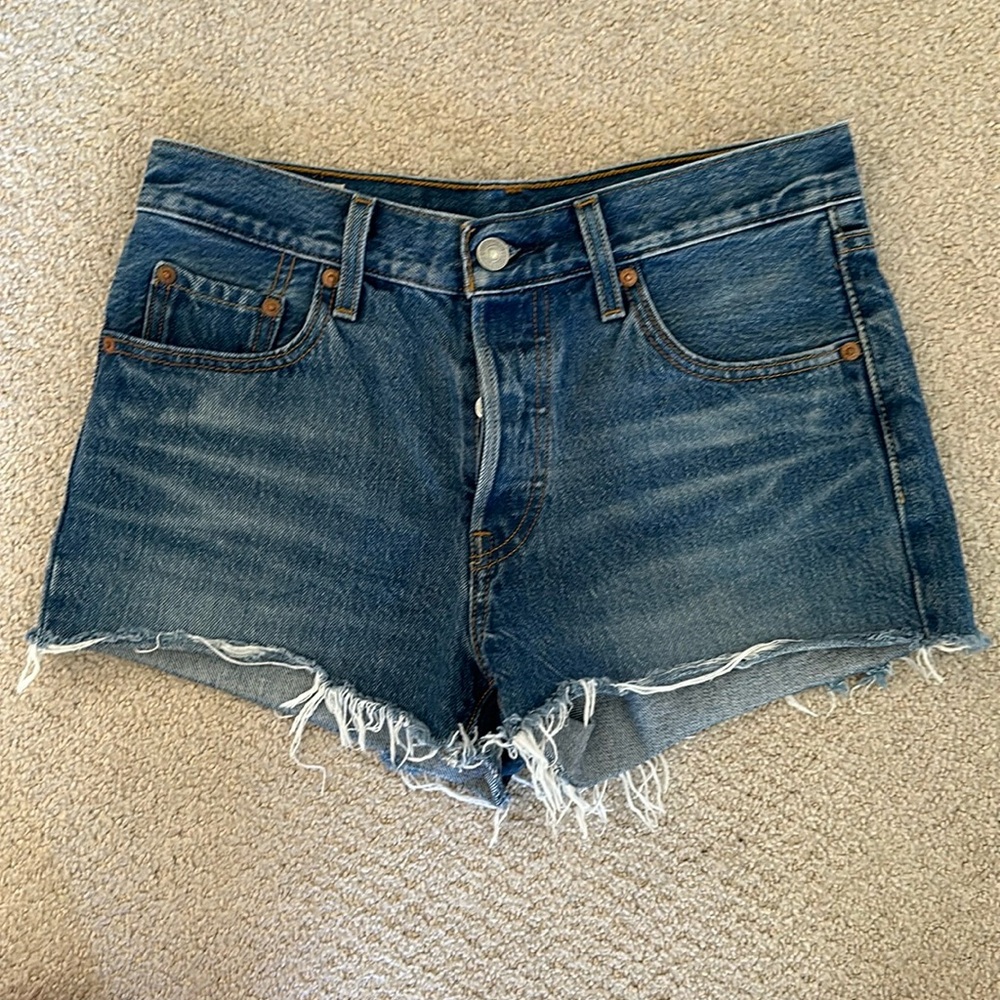 Levi’s 501 Indigo Avenue Cutoff Denim Shorts